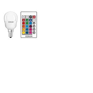 OSRAM Lot de 4 x Ampoule LED | Culot: E14 | Blanc chaud | 2700 K | 4,50 W | &eacute;quivalent &agrave; 25 W | LED Retrofit RGBW avec t&eacute;l&eacute;commande