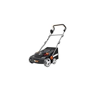 WORX Scarificateur et aérateur sans Fil 40V WG855E.9, Jusqu'à 400m² sur Une Charge, diamètre de 36cm, Sac de 40L, Rouleau d'aération, Rouleau de Scarification, Livré sans Batterie ni Chargeur