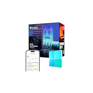 Nanoleaf Blocks Kit d'Extension | 4 Mini Carrés (Kit de Démarrage Requis), Panneau LED RGBW, Lumière Diffusion, Température de Couleur Ajustable, Murale & Gaming Deco