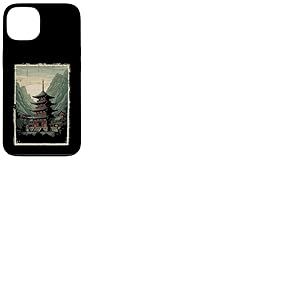 Pagode Japonaise Temple Montagne Ukiyo-e Art Hommes Femmes Enfants Coque pour iPhone 13
