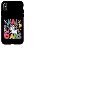 Enfant Licorne Enfant 6ans Anniversaire Garcon Fille Licorne Coque pour iPhone X/XS