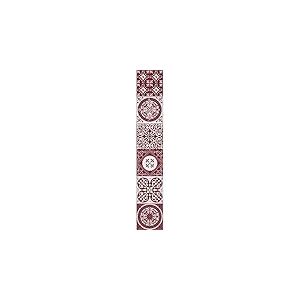 Décoration adhésive pour CARRELAGE Carreaux de Ciment, Polyvinyle, Rouge, 15 x 15 x 0.1 cm