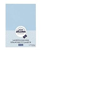 Julius Zöllner Panno Con Angoli in Drap-Housse en Jersey pour Matelas de Parc, Coton, Bleu Clair, 1 Unité (Lot de 1)