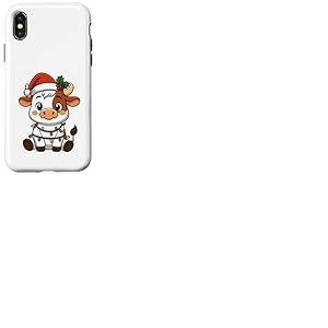 Pyjama avec lumières d'arbre de Noël en Forme de Vache pour Filles et garçons Coque pour iPhone X/XS