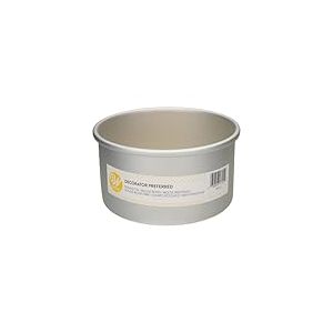 Wilton Decorator Preferred Moule à Gâteau Ronde Ø CM 17,5 x 10 H, Moule Professionnel Extra Profond, Matériau: Aluminium Anodisé Résiste, Gris