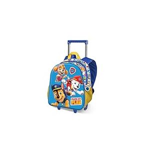 Karactermania Paw Patrol La Pat' Patrouille Play-Sac &agrave; Dos 3D &agrave; roulettes Petit, Bleu, 26 x 34 cm, Capacit&eacute; 7 L