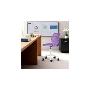 FurnitureR Fauteuil de Bureau pivotant r&eacute;glable en Hauteur avec Dossier - 130 kg - Ressort &agrave; gaz SGS - roulettes en Tissu