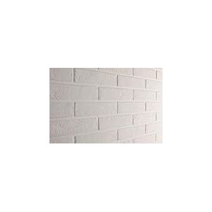 Elabrick REYKJAVIK Revêtement mural flexible, revêtement mural intérieur, Brique de Parement Flexible-Lot de 1 mètre carré-Lattes, blanc, 50x210 mm, revêtement de façade intérieur