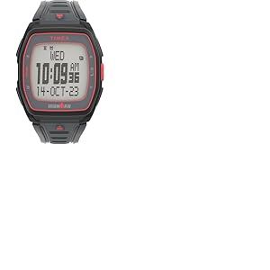 Timex Montre mixte IRONMAN T300 42 mm - Bracelet en silicone noir, cadran digital, boitier noir TW5M62600
