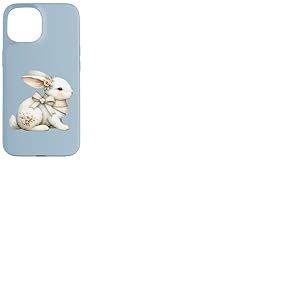 Illustration de Lapin Cottage Floral Coque pour iPhone 15