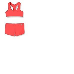 Haute pression Fille 907 Maillot de bain deux pi ces, Corail Fluo, 6 ans EU