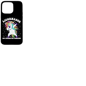 Licornasse 50% Licorne 50% Connasse Humour Cadeau Femme Coque pour iPhone 15 Pro Max