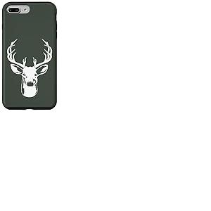 T&ecirc;te de cerf de Buck avec Illustration de Bois Coque pour iPhone 7 Plus/8 Plus