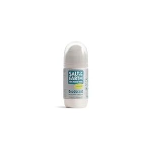 Natural Deodorant Roll On by Salt of the Earth, Unscented, Fragrance Free - Refillable, Vegan, Long Lasting Protection, Leaping Bunny Approved, Made in the UK - 75ml