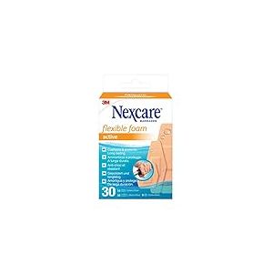 Pansements en mousse Nexcare Active Flexible, Assortiment, 30/Bo&icirc;te