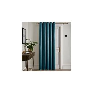 Fusion - Rideau Simple Vert forêt 168 x 214 cm - 1 Panneau - Rideau à œillets Turquoise - Rideau Thermique pour Chambre/Salon - Rideau et drapé - Rideau de Porte - Collection Strata