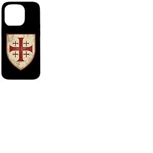 Embl&egrave;me de la Croix de J&eacute;rusalem Coque pour iPhone 15 Pro