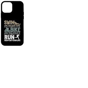 Swim Bike Run Cool Triathlon Vélo de Natation Marathon Coque pour iPhone 12 Mini