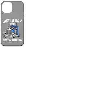 Just a Boy Who Loves Trucks, Semi-remorque pour Enfants Coque pour iPhone 12 Mini