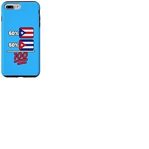 Drapeau du Patrimoine de Puerto Rican Plus Cuban Mix Coque pour iPhone 7 Plus/8 Plus