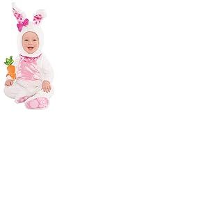 amscan - 997537 - Déguisement Lapin - 12-18 Mois, Blanc