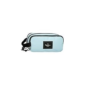 Pepe Jeans Aris Colorful Trousse triple bleue 22 x 10 x 9 cm Polyester by Joumma Bags, bleu, Trousse triple