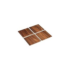 Tala Lot de 4 Sets de Table carr&eacute;s en Bois d'acacia laqu&eacute;, Parfaits pour Servir, Manger et pr&eacute;senter des Aliments, Chaque Planche Mesure 25 x 25 x 0,8 cm, ce Qui en Fait Un Endroit Parfait