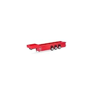 herpa Modèle de Camion Semi-remorque en béton 3 Axes, Miniature à l'échelle 1:87, Objet de Collection, fabriqué en Allemagne, Plastique, Couleur : Rouge