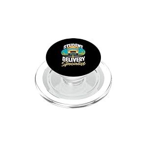Design amusant conducteur de bus scolaire jaune PopSockets PopGrip pour MagSafe