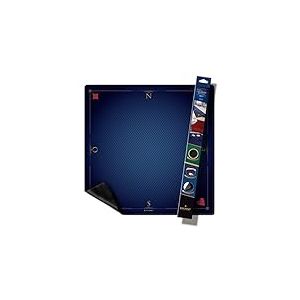 WOGAMAT Officiel - Tapis De Carte À Jouer Luxe Bleu pour Tarot, Poker, Contrée, Coinche 60 X 60 Cm Neoprene Epais et Antiderapant –Glisse des Cartes Parfaite, Tous Jeux de Cartes