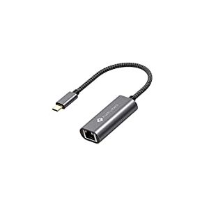 NOVOO Adaptateur Ethernet USB C Gigabit en Aluminium - 1000 Mbps, Ethernet vers LAN Thunderbolt 3 vers RJ45 Compatible avec MacBook Pro/Air, Surface Go, Chromebook, Huawei Matebook - Plug and Play