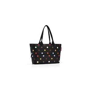 reisenthel shopper M - sac de shopping pour vos courses, 1 poche intérieure zippée, fond du sac carré pour plus de stabilité, ouverture avec fermeture zippée, volume 15l, motif à pois