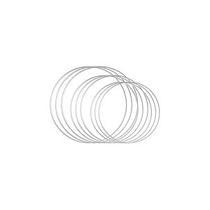 Sntieecr 9 PCS Couronne florale florale en argent de 3 tailles pour DIY Floral Macrame Hoop, Décor de couronne de mariage, attrapeur de rêve et Macrame Wall Hanging Crafts ( 15 / 20 / 25,5 cm)