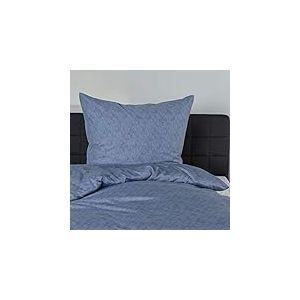 Bierbaum 3292_01 Literie, Coton satiné, Bleu océan, 155 x 220 cm