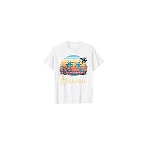 Été Tropical HI Aloha Palmier Vacances Honolulu Retro Hawaii T-Shirt