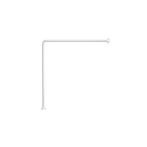 Gedy Cadre rideau d'angle blanc, dimensions : 80 x 80 cm, longueurs de tubes sont refilables, convient aux rideaux larges de 180 cm à 240 cm, tringle de douche en acier, design R&S, 2 ans de garantie,