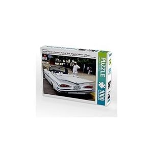 CALVENDO Puzzle Chevrolet Impala in Havanna - EIN Motiv aus dem Kalender Ganz in Weiß - Elegante Oldtimer Auf Kuba 1000 Teile Puzzle quer 1000 Pieces 64 x 48 cm from Henning Von Loewis of Menar