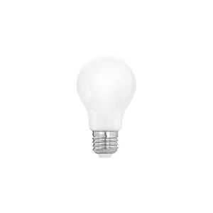 Eglo ampoule LED E27 à intensité variable, lampe à économie d'énergie classe énergétique A, 7,2 watts, 1521 lumens, blanc chaud, 2700 kelvins, A60, verre dépoli blanc, Ø 6 cm