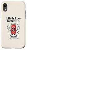 Bouteille de ketchup joyeuse et amusante avec citation motivante Coque pour iPhone XR