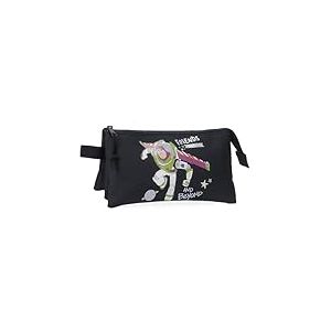 Disney Trousse Scolaire, Trousse infafntile, fabriquée en Polyester, Triple Compartiment pour améliorer l'organisation, Taille idéale pour Le Transporter dans Le Sac à Dos, avec poignée latérale.,