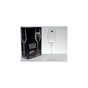 BOHEMIA Crystal Vintage Set VAP à Champagne, Verre, Transparent, 38 cl, 2 Pièces