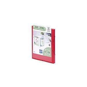 Viquel - Chemise personnalisable A4 dos 3cm - Boite de classement A4 fermeture élastique - Rouge