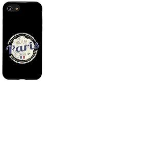 Paris France Tour Eiffel Vintage Souvenir Coque pour iPhone SE (2020) / 7/8