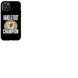 Hand & Foot Champion Game Night Player Cartes de jeu rétro Coque pour iPhone 11 Pro