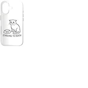 Humour Chat &laquo; Starving to Death &raquo; Chat Qui Pleure Coque pour iPhone 17
