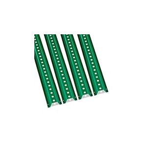 VEVOR Poteau pour Panneau de Signalisation 183 cm, Support pour Panneau de Signalisation Lot de 4, Poteau pour Porte-Affiche Profilé en U, pour Indiquer la Route, Sécurité Routière Parking, Vert