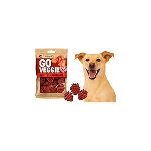 Flamingo Friandise Veggie pour Chien avec Fraise S – 8 pièces, 120g –– Saveur Fraise Rouge | Snack Dentaire sans Viande, Original et Sain