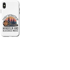 Phrase Folk Mandoline Musique Bluegrass Coque pour iPhone X/XS