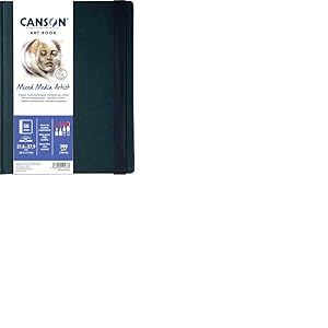 CANSON Art Book Mixed Media Artist - Carnet format portrait 56 pages 21.6x27.9cm papier mixed media grain fin 300g/m²