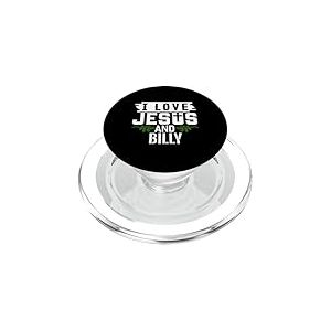 T-Shirt avec Inscription « I Love Jesus and Billy » PopSockets PopGrip pour MagSafe